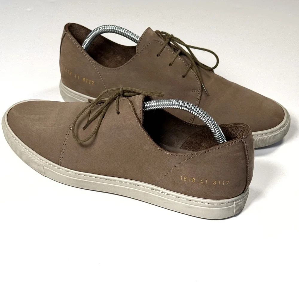 Common Projects Size 8 US / 41 Tan Nubuck Leather Sneakers 1618 41 8117 Suede
